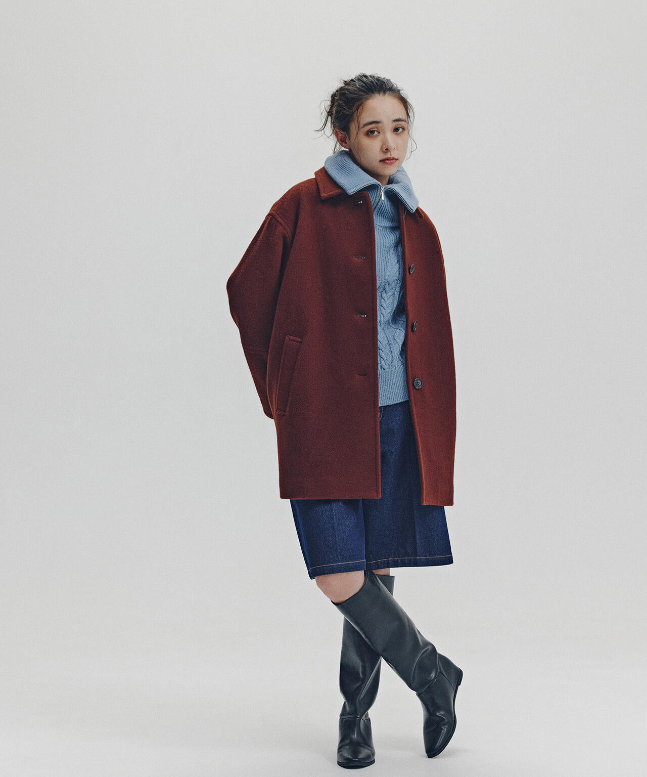 ステンカラーミディコート | N. Natural Beauty Basic*（エヌ