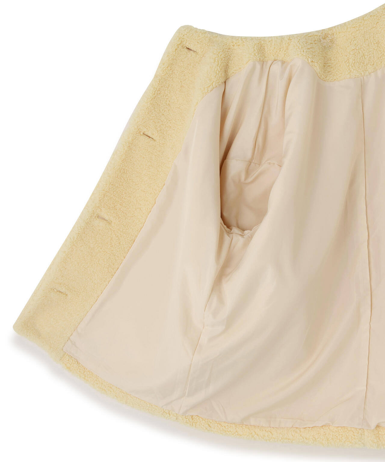 【岸本セシルさん着用】ノーカラーボアブルゾン