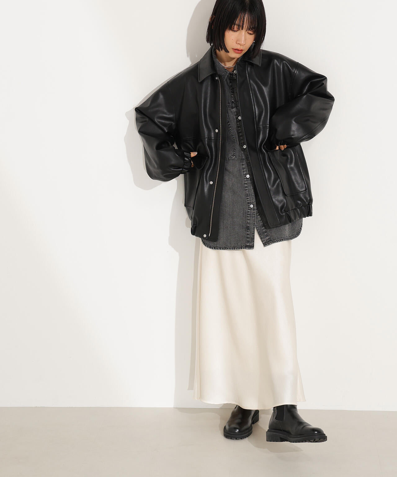 桜井着　bajra ノーカラーブルゾン　美品 桜井着bajra ノーカラーブルゾン美品