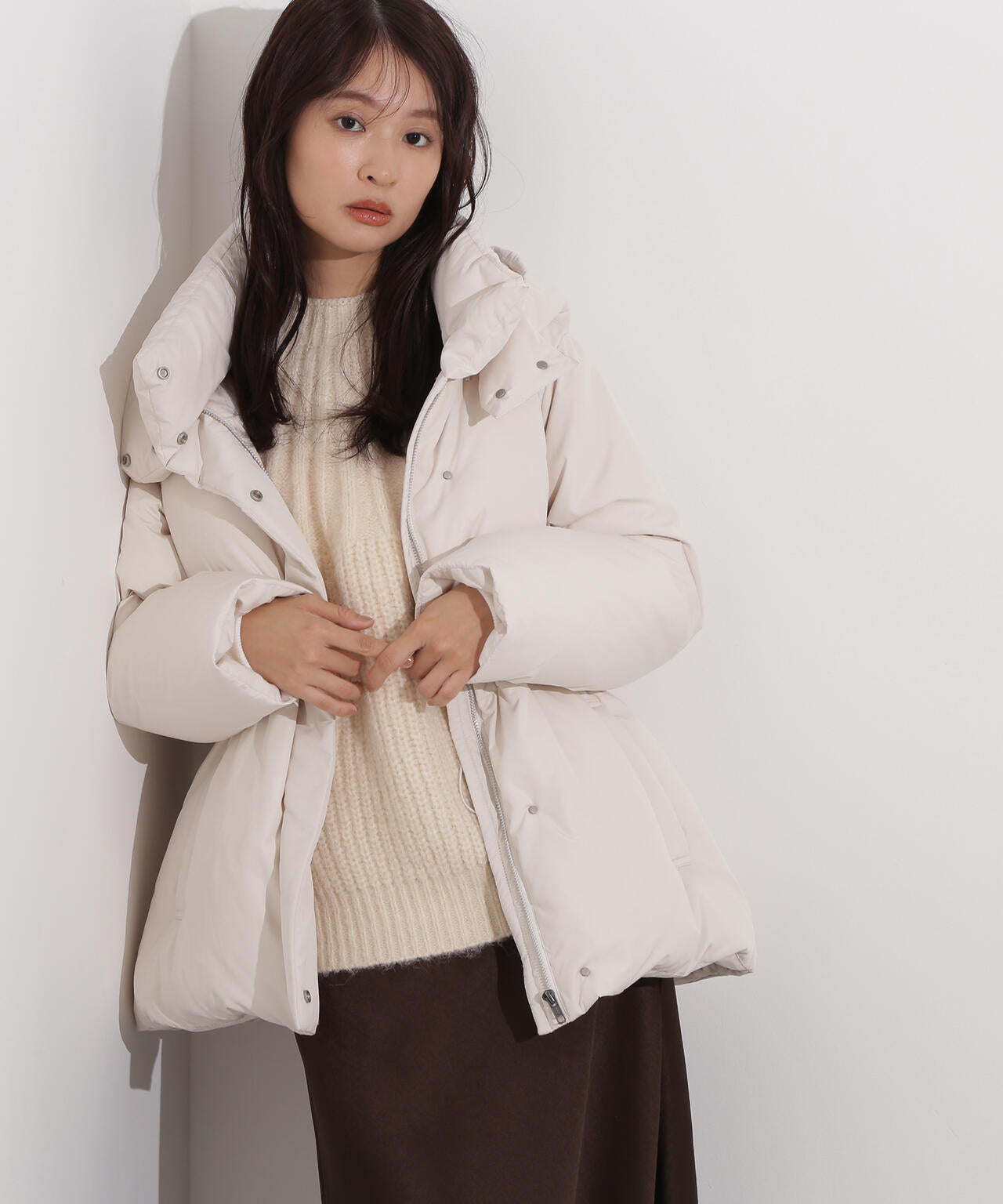 フーデットミドルダウン | N. Natural Beauty Basic*（エヌ ナチュラル