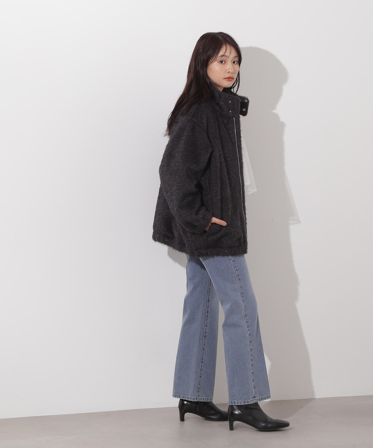 スタンドネックシャギーブルゾン | N. Natural Beauty Basic*（エヌ