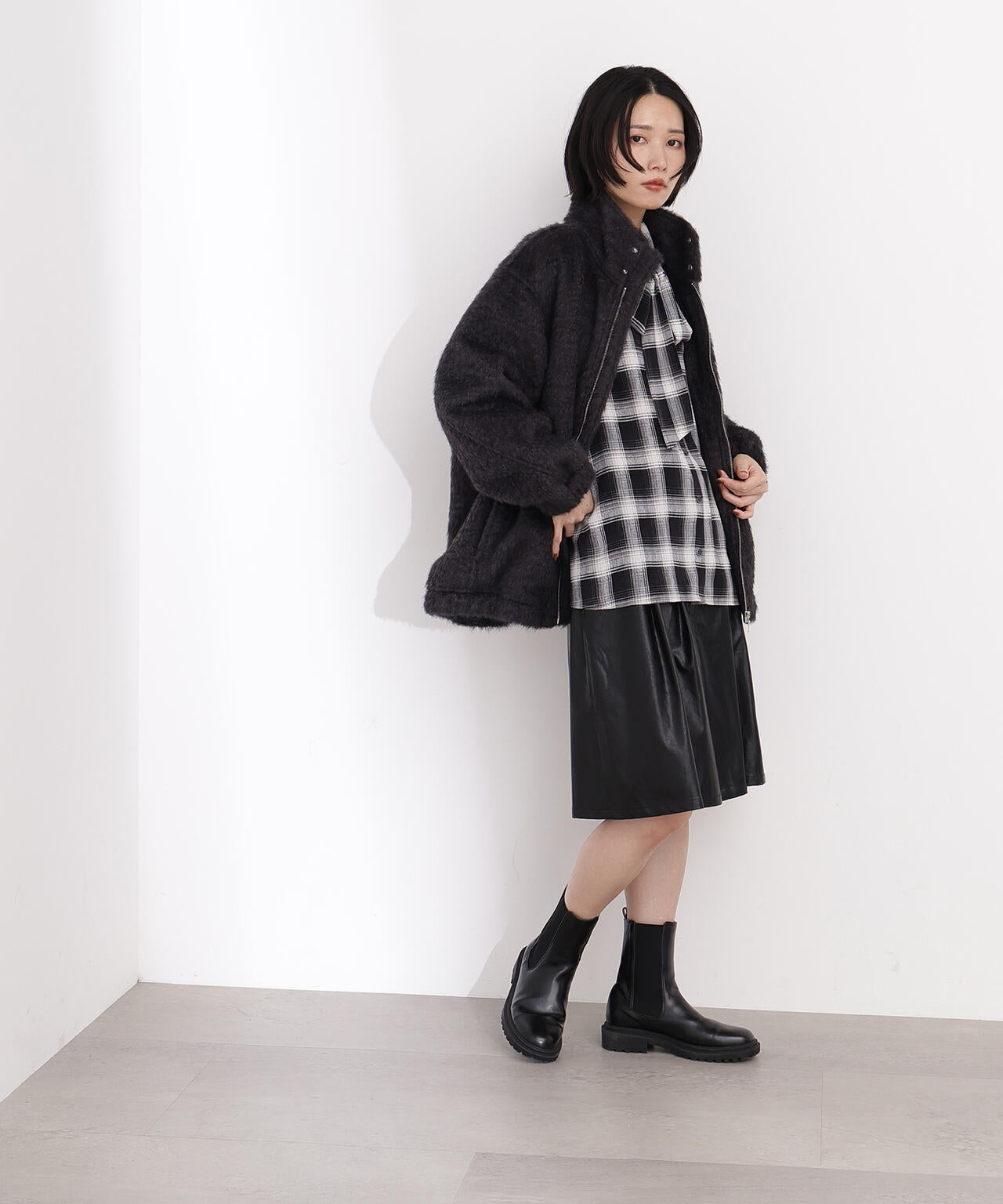 jself シャギーブルゾン JSELF Mohair Shaggy Blouson