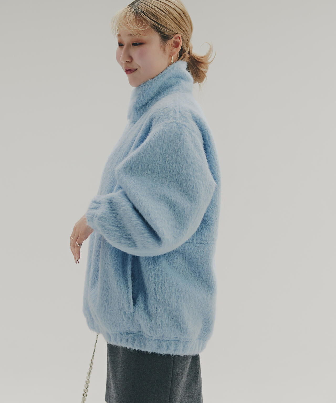 スタンドネックシャギーブルゾン | N. Natural Beauty Basic*（エヌ