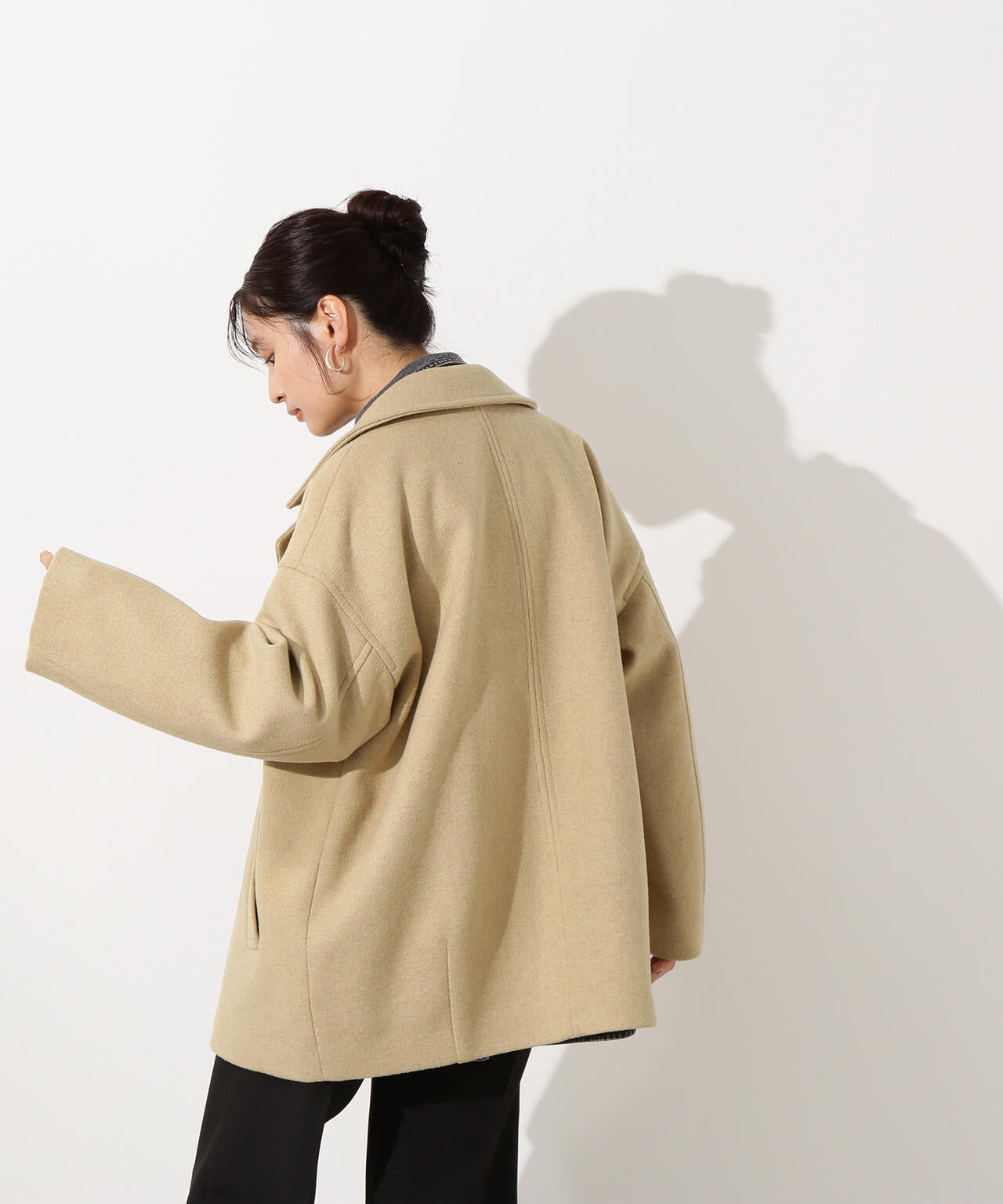 ミドルPコート《ブラウン×ゴールドボタン：LUMINE・LUCUA・official site限定》