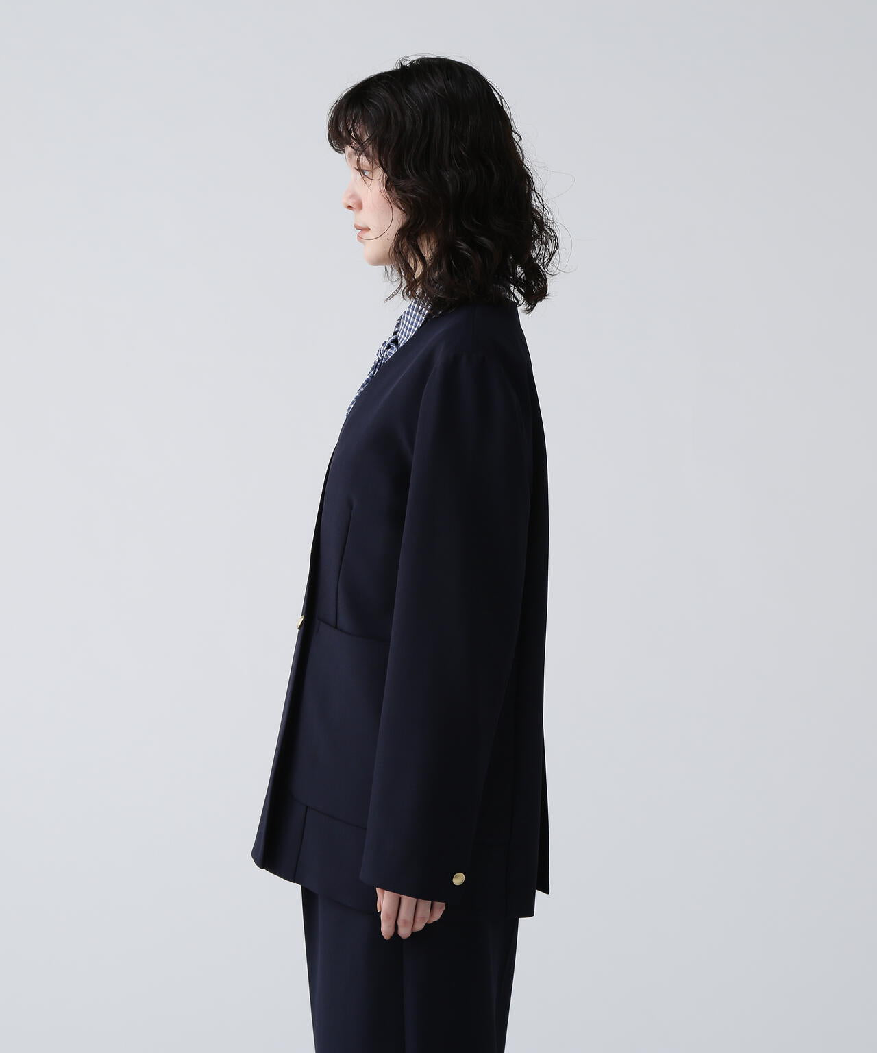 【365ユーティリティー】洗えてシワになりづらいストレッチギャバセットアップ ジャケット