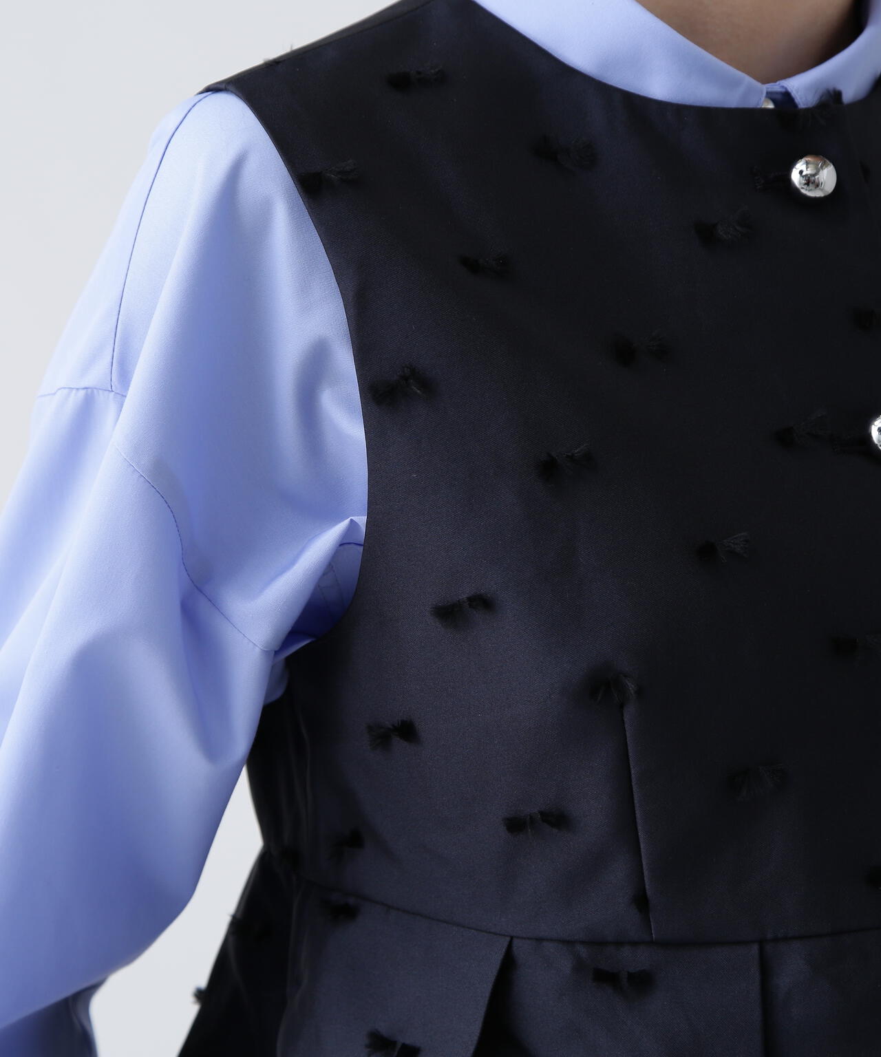 365好きを着て気分が高まる】 リボンジャガードジレ | NAVYNAVY