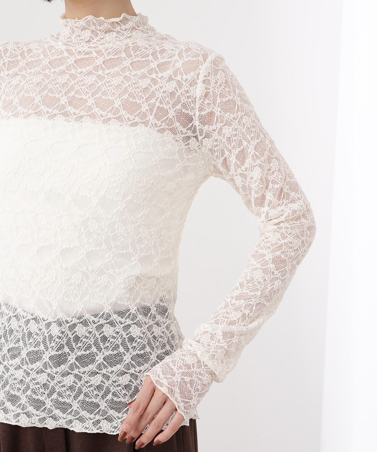 岸本セシルさん着用】レースハイネックカットソー | N. Natural Beauty