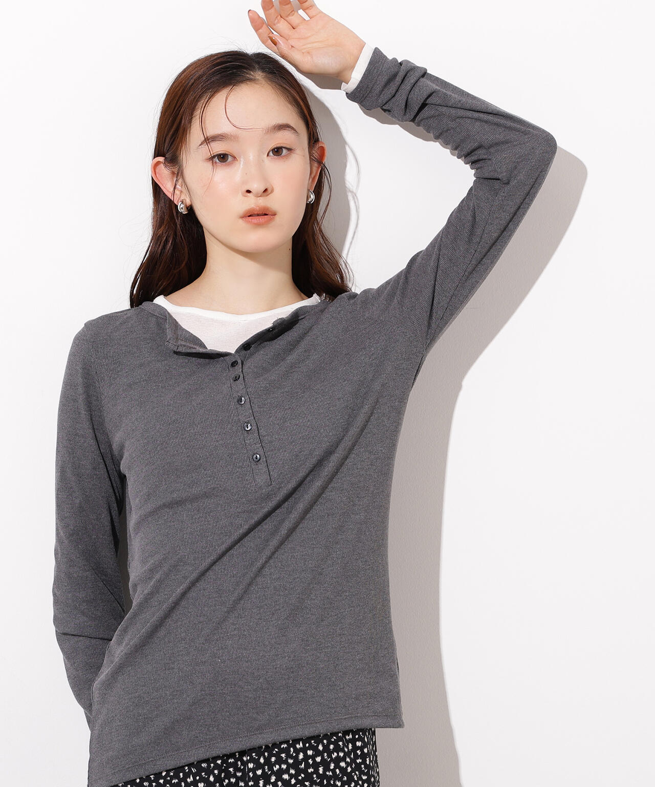 ヘンリーネックシアーカットソー | N. Natural Beauty Basic*（エヌ