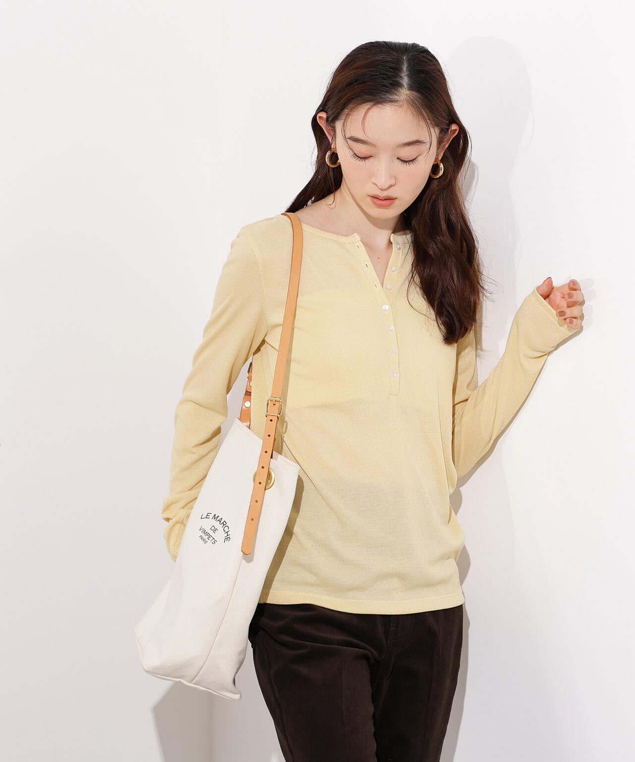 ヘンリーネックシアーカットソー | N. Natural Beauty Basic*（エヌ