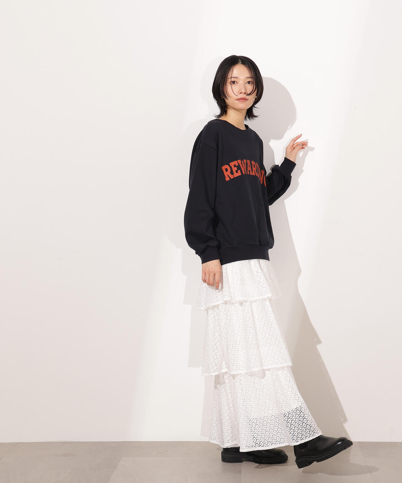 【新品未使用】HOMME girls スウェット セール】【a-r】〔PEZ×RedCapGirl〕イラスト刺繍＆プリント