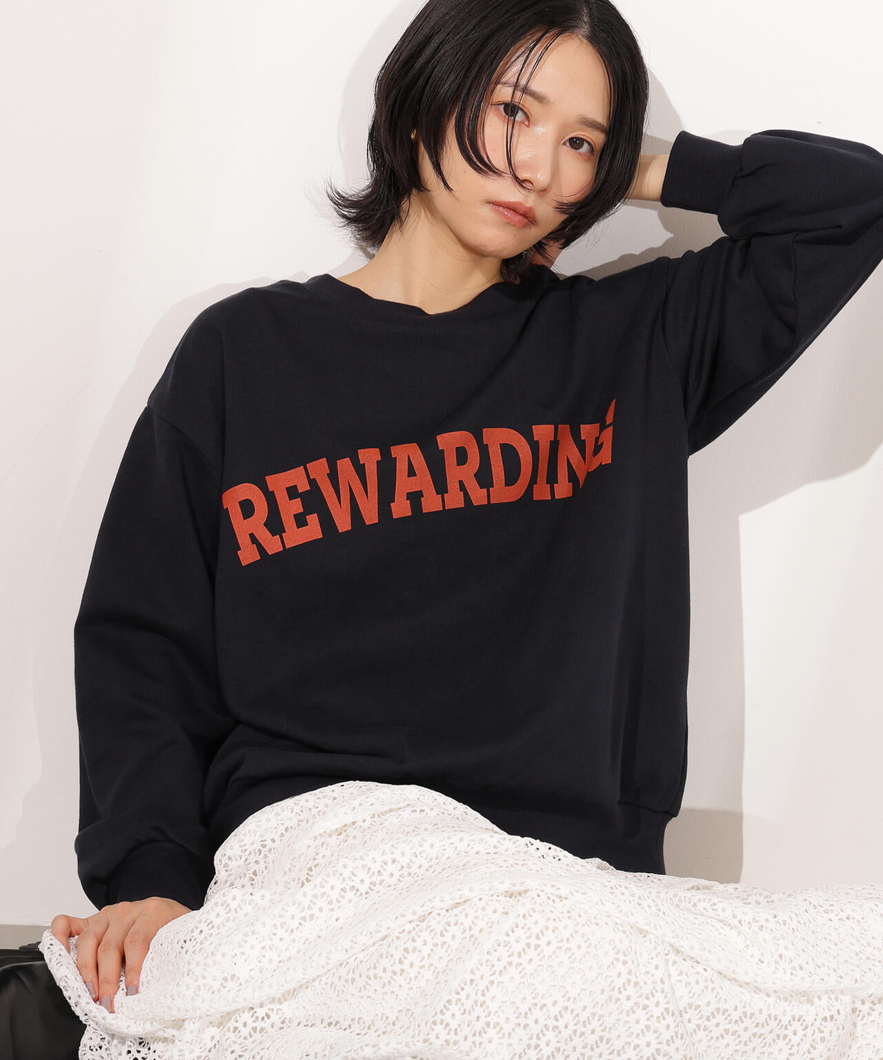 【小室安未さん着用】カレッジロゴスウェット