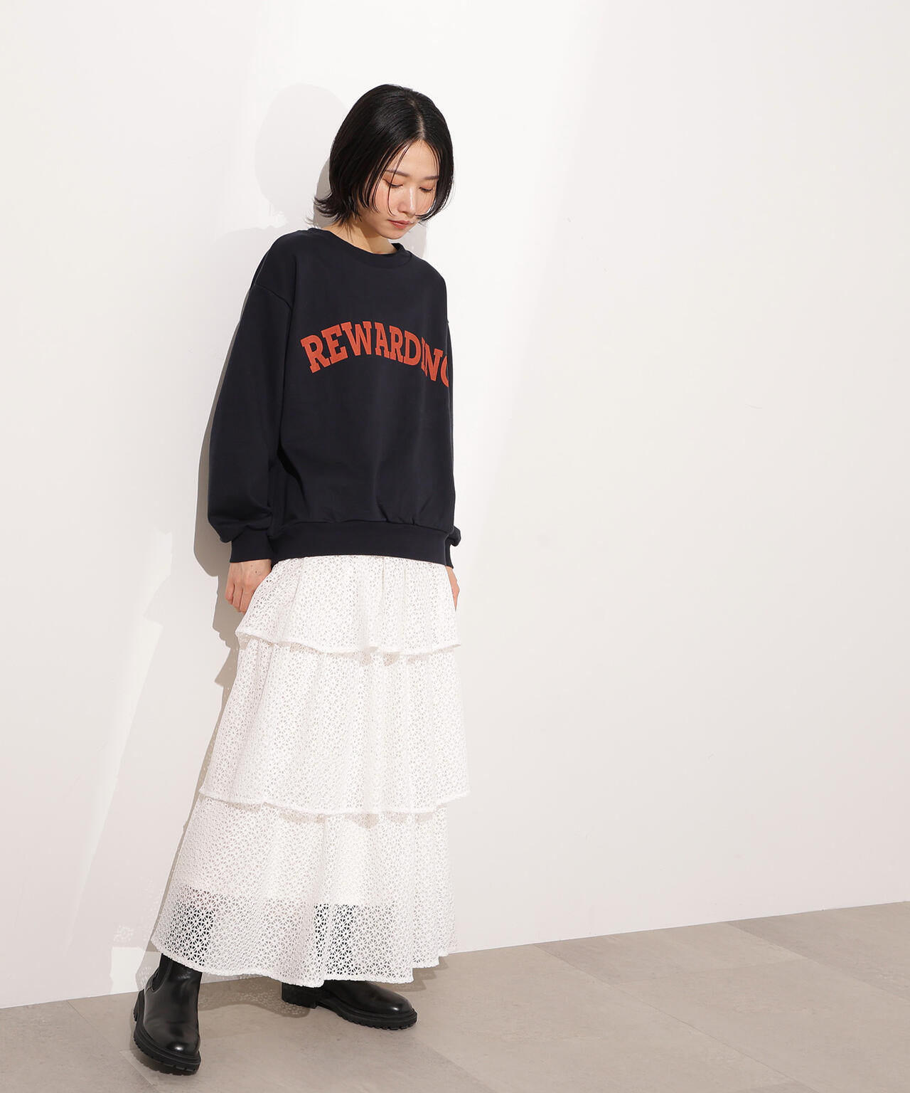 【小室安未さん着用】カレッジロゴスウェット