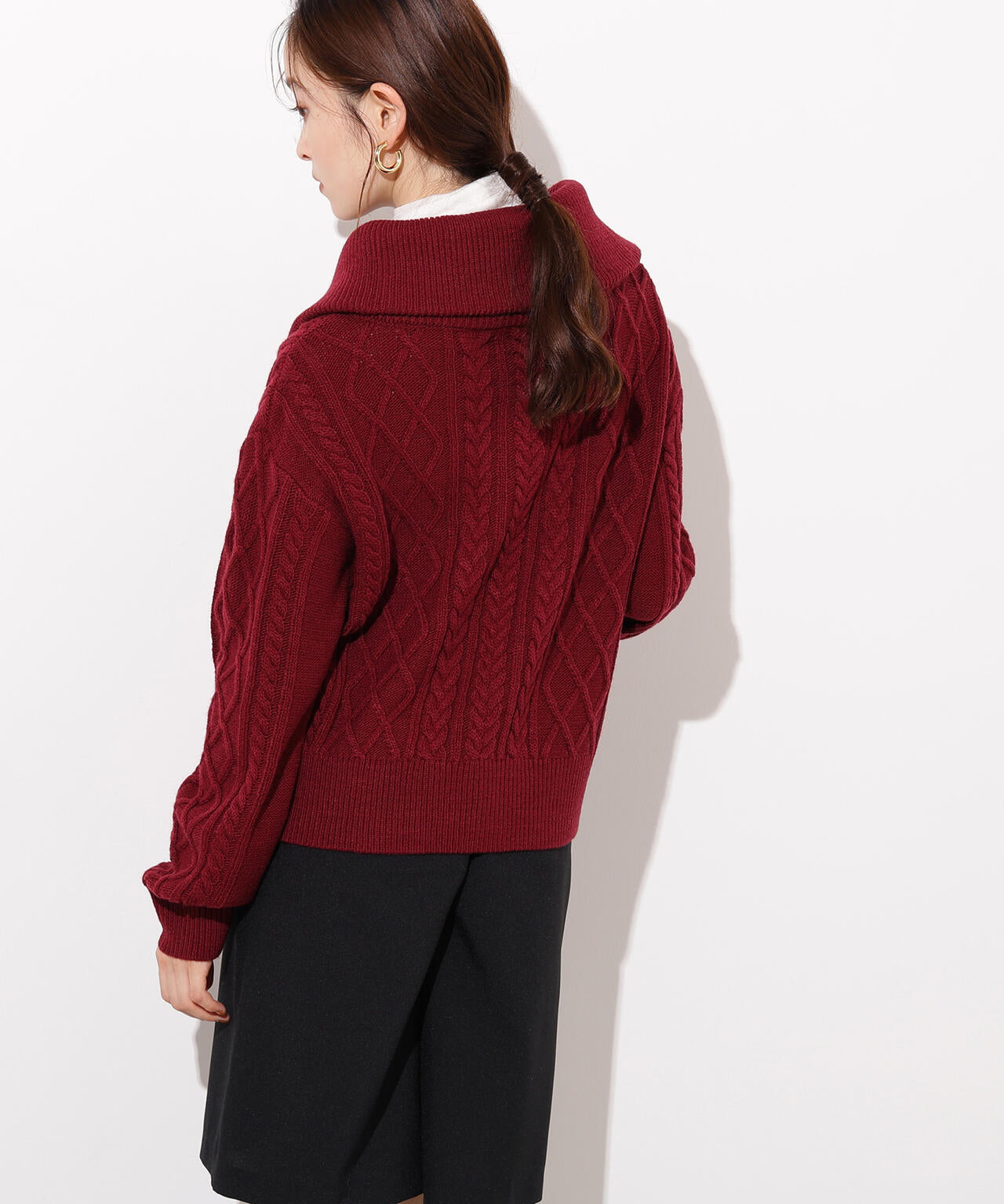 ハーフジップケーブルニット | N. Natural Beauty Basic*（エヌ