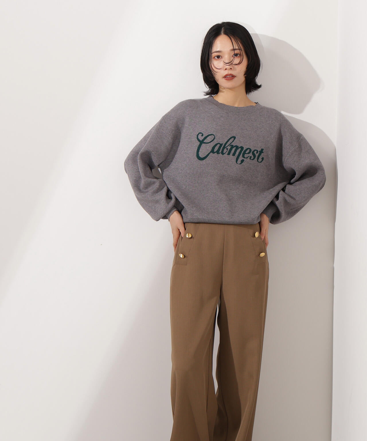 ロゴジャガードニット