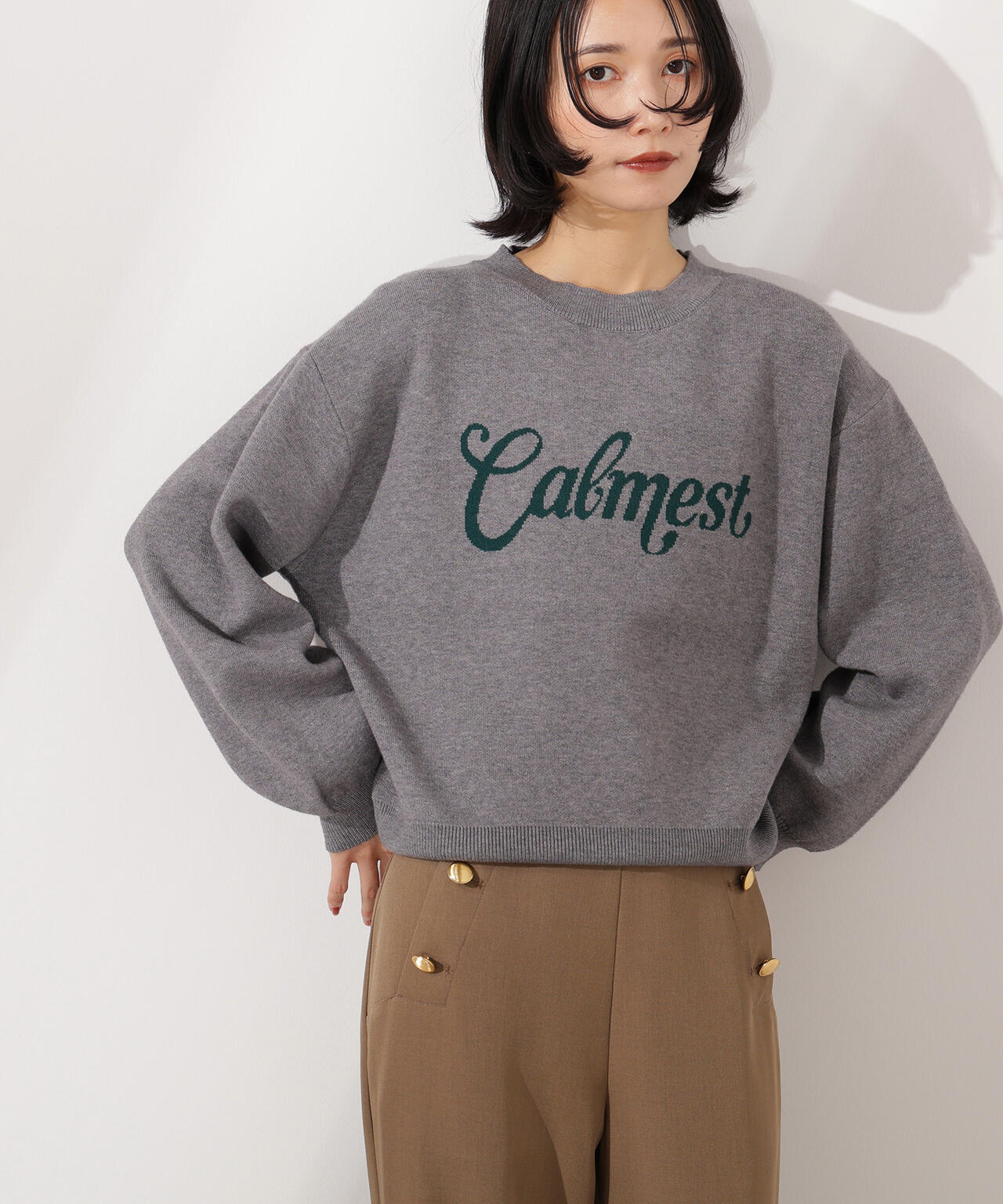 ロゴジャガードニット