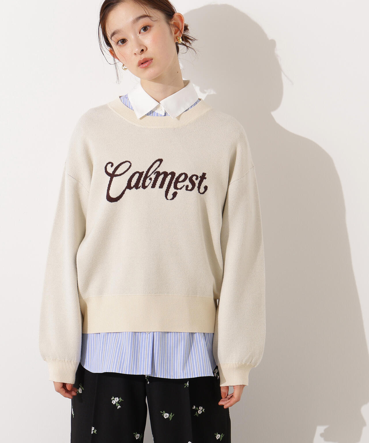 ロゴジャガードニット