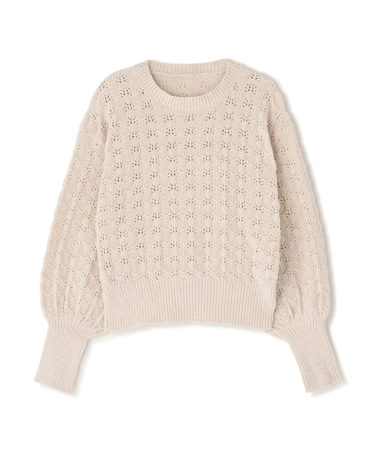 モールアイレットニット