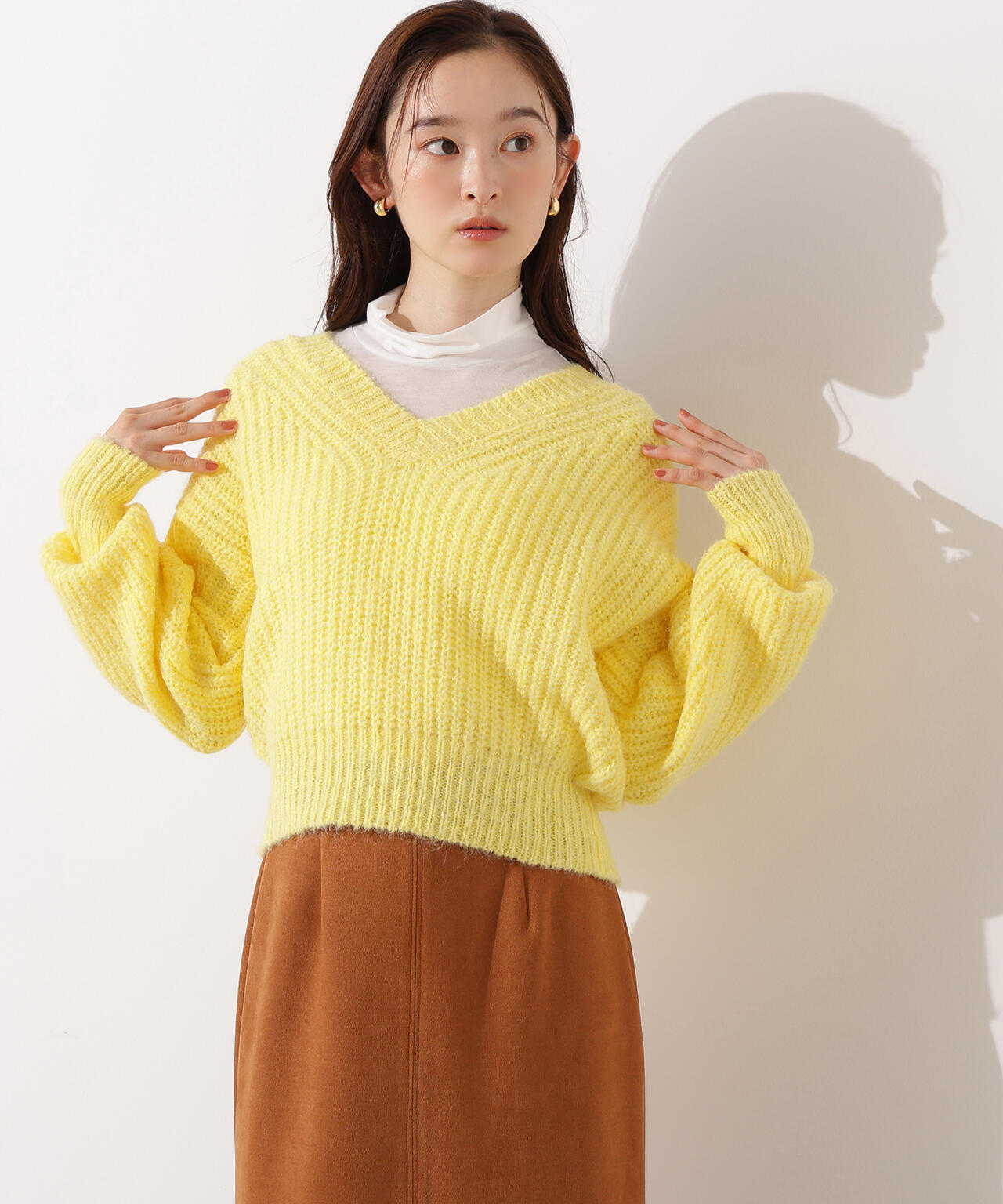 岸本セシルさん着用】Vネックオーバーニット | N. Natural Beauty