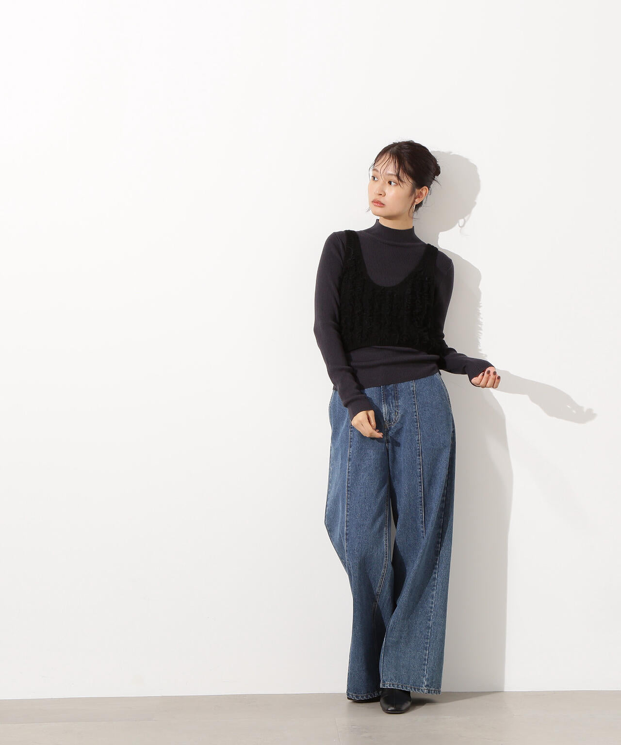 フリンジニットベストセット