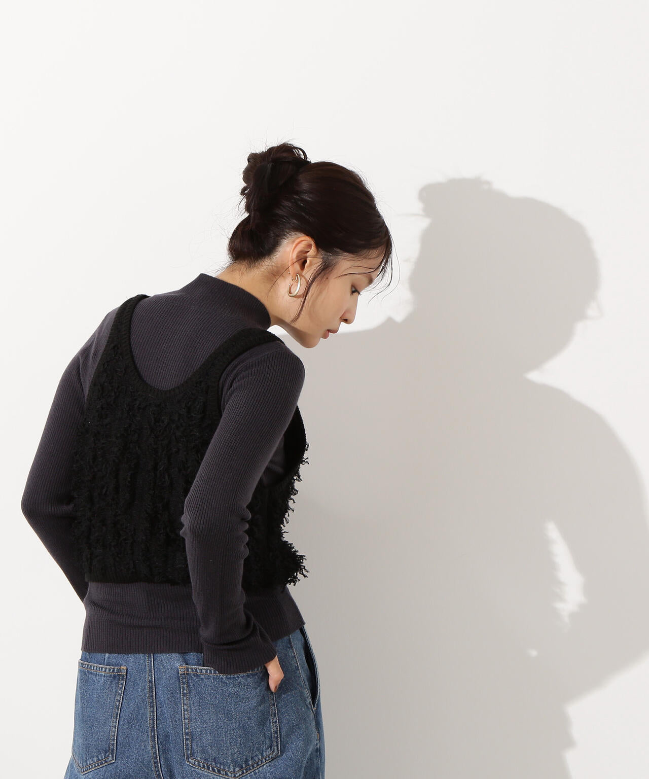 フリンジニットベストセット