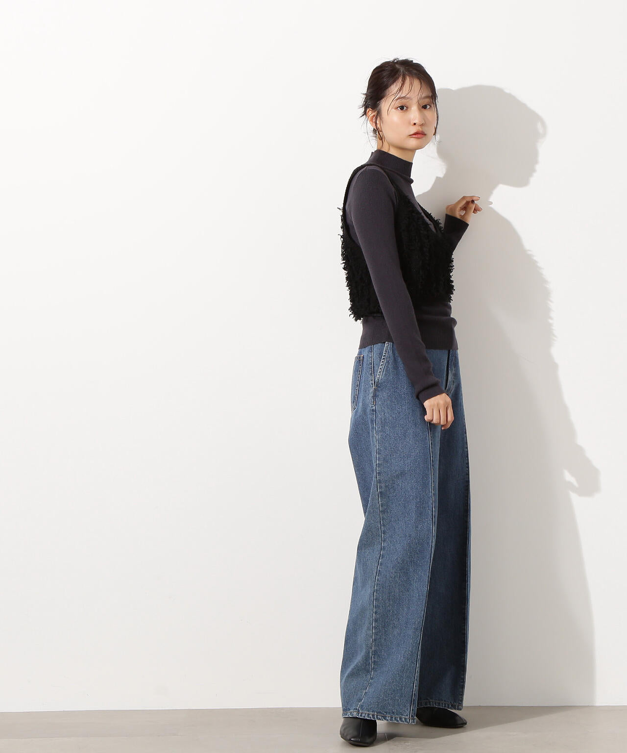 フリンジニットベストセット