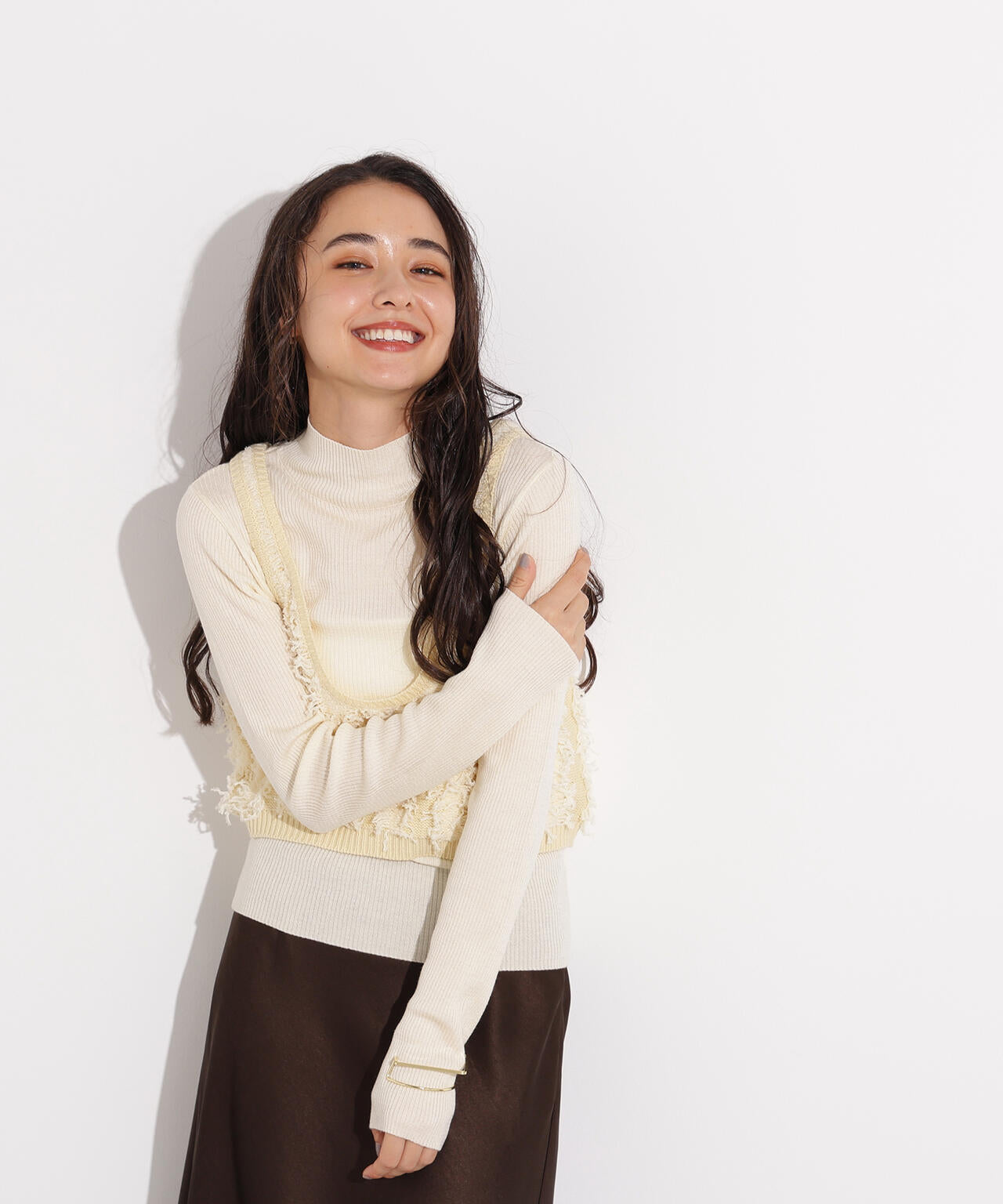 フリンジニットベストセット