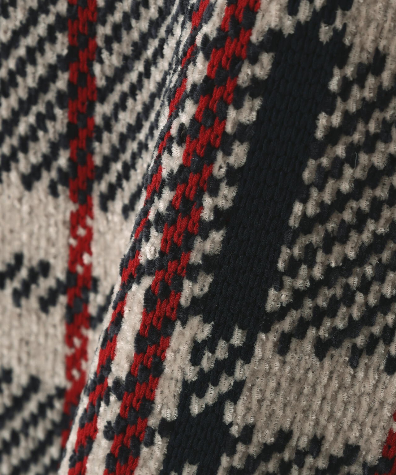 モールチェックニット