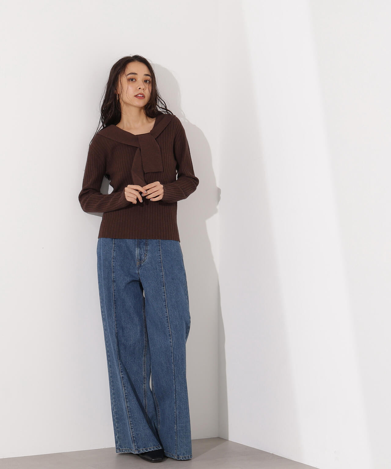 レディース セーラーカラー ヤクウール ニット FREAK'S STORE/ウール混 セーラーニット｜Daytona Park(FREAK'S STORE