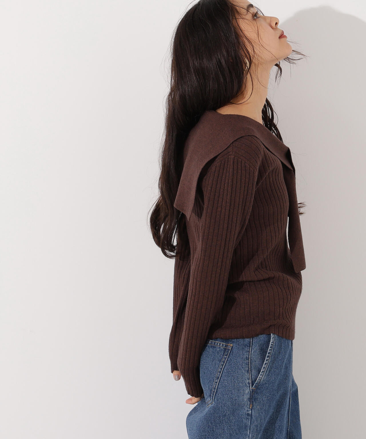 bonvksvk1043jページ 岸本セシルさん着用】セーラーカラーニット | N. Natural Beauty Basic