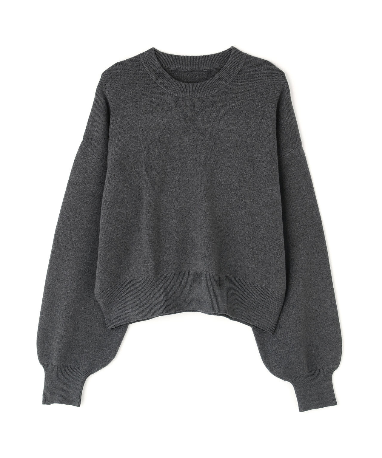 スウェットライクニットプルオーバー