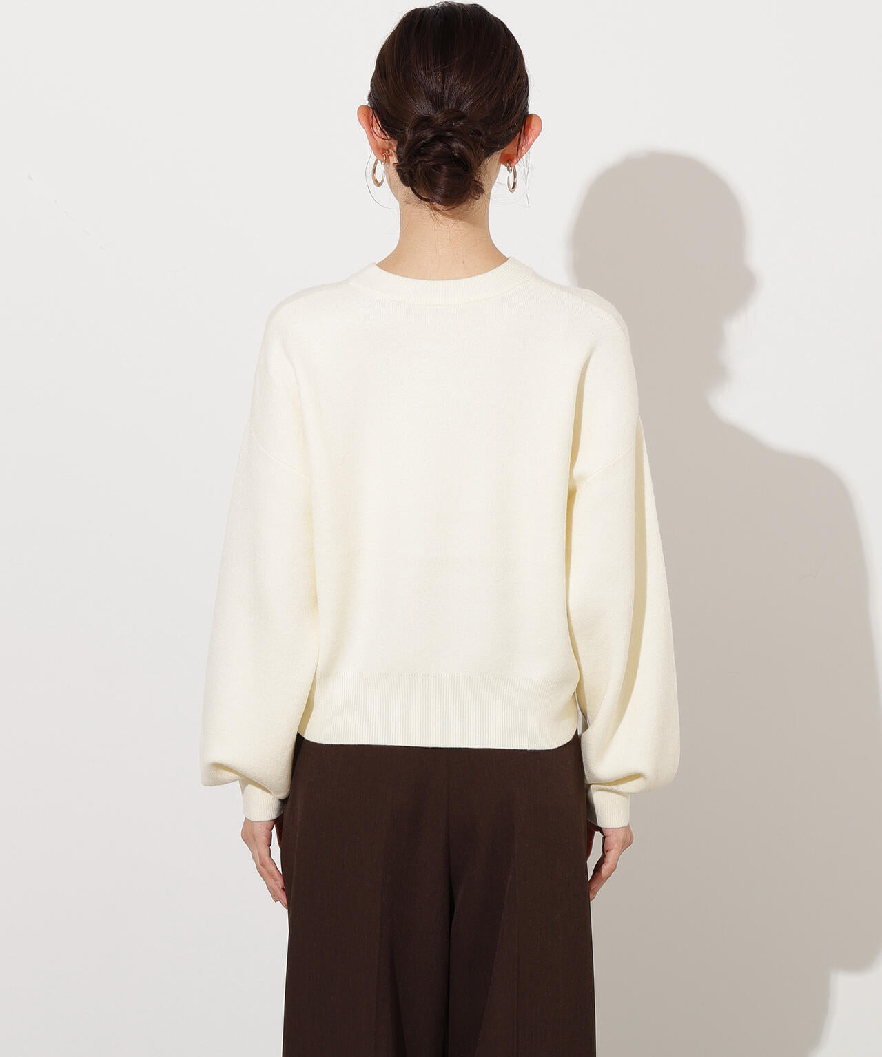 スウェットライクニットプルオーバー