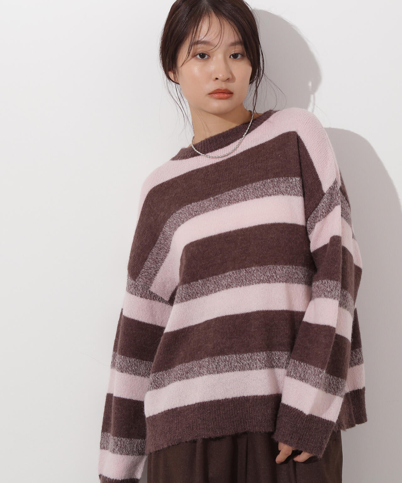 ヘアリーボーダーニット