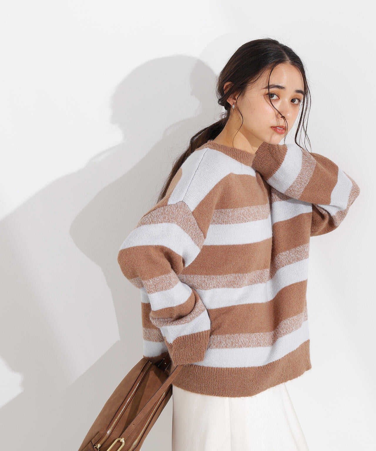 ヘアリーボーダーニット