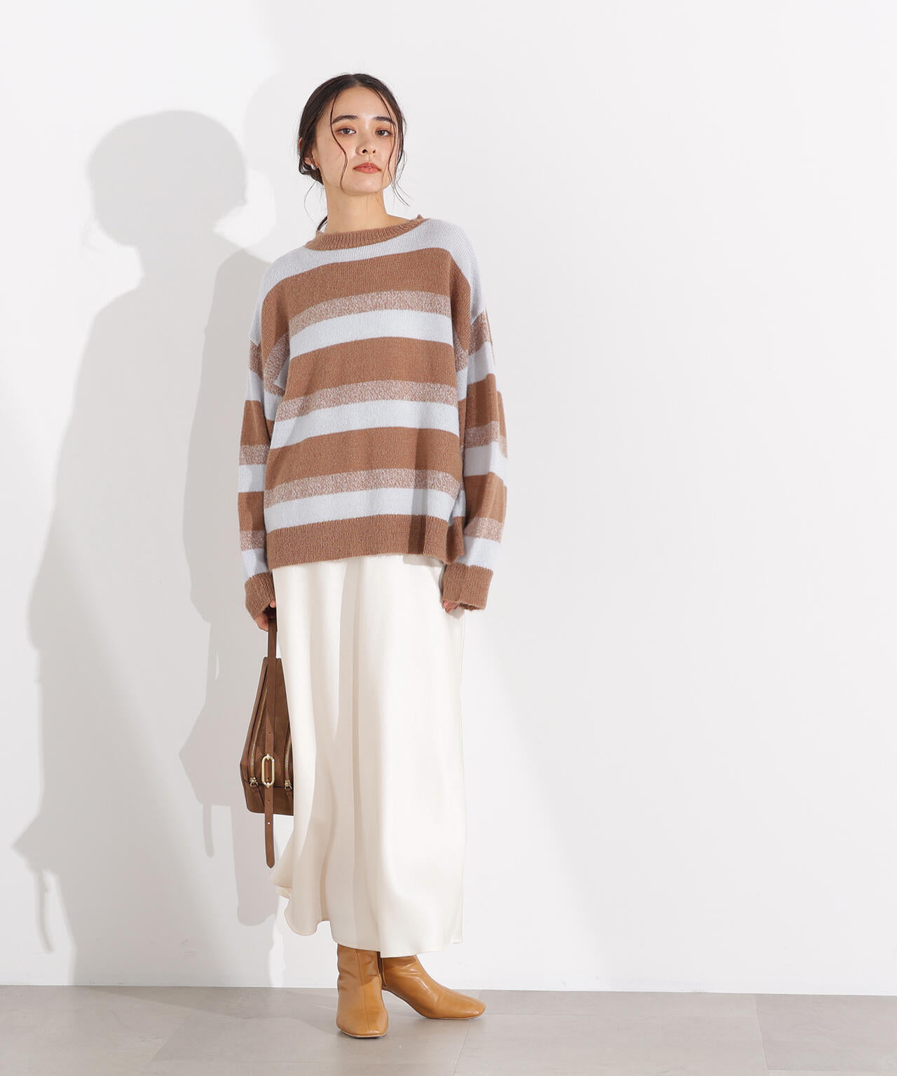 ヘアリーボーダーニット