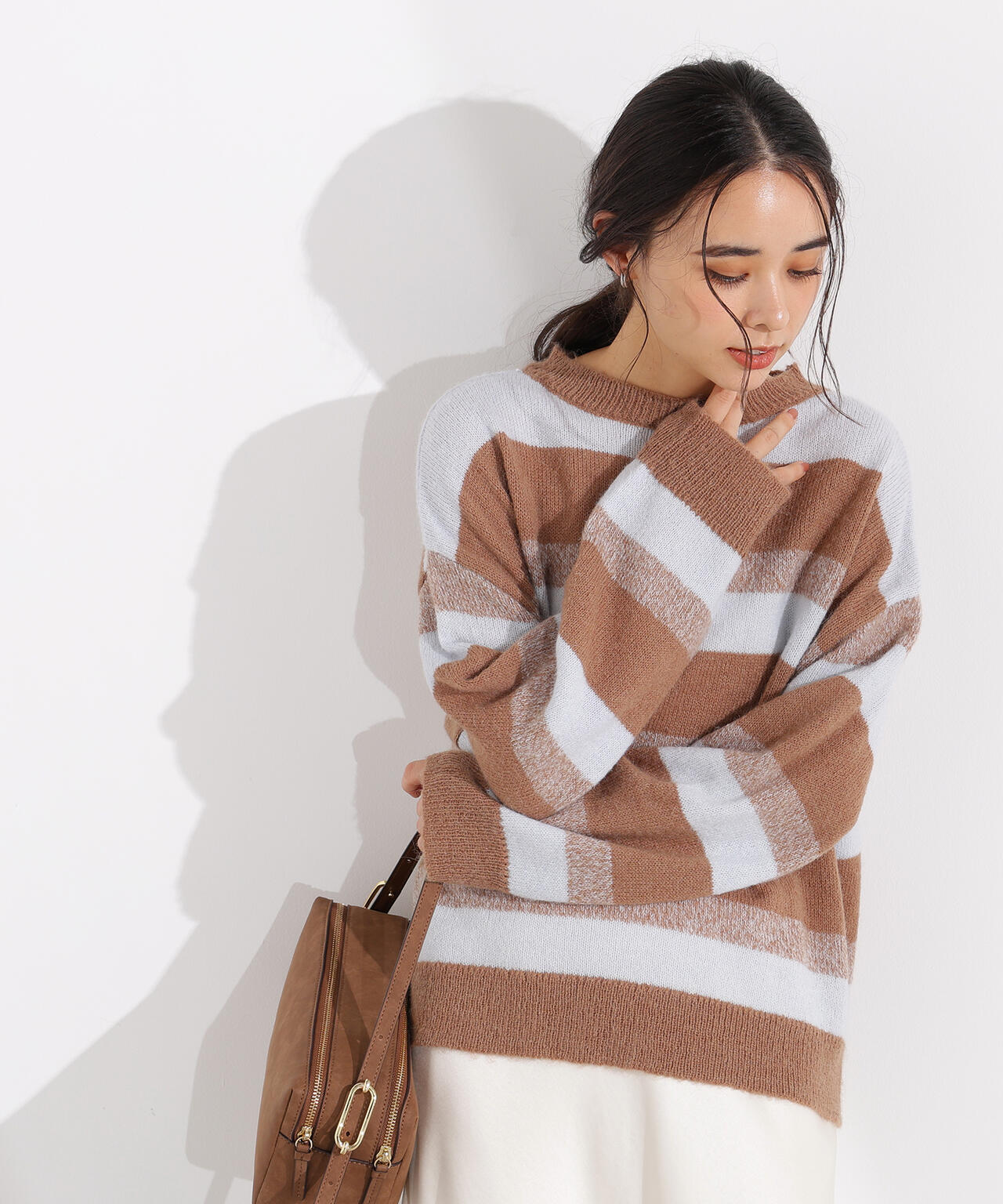 ヘアリーボーダーニット