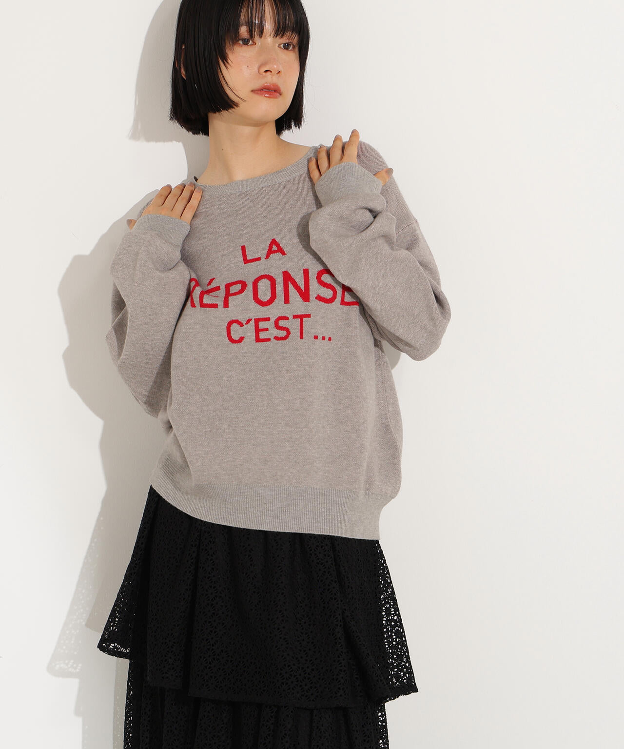 エヌ ナチュラルビューティーベーシック（N．Natural Beauty Basic*）/フレンチロゴジャガードニット フレンチロゴジャガードニット | N. Natural Beauty Basic*（エヌ