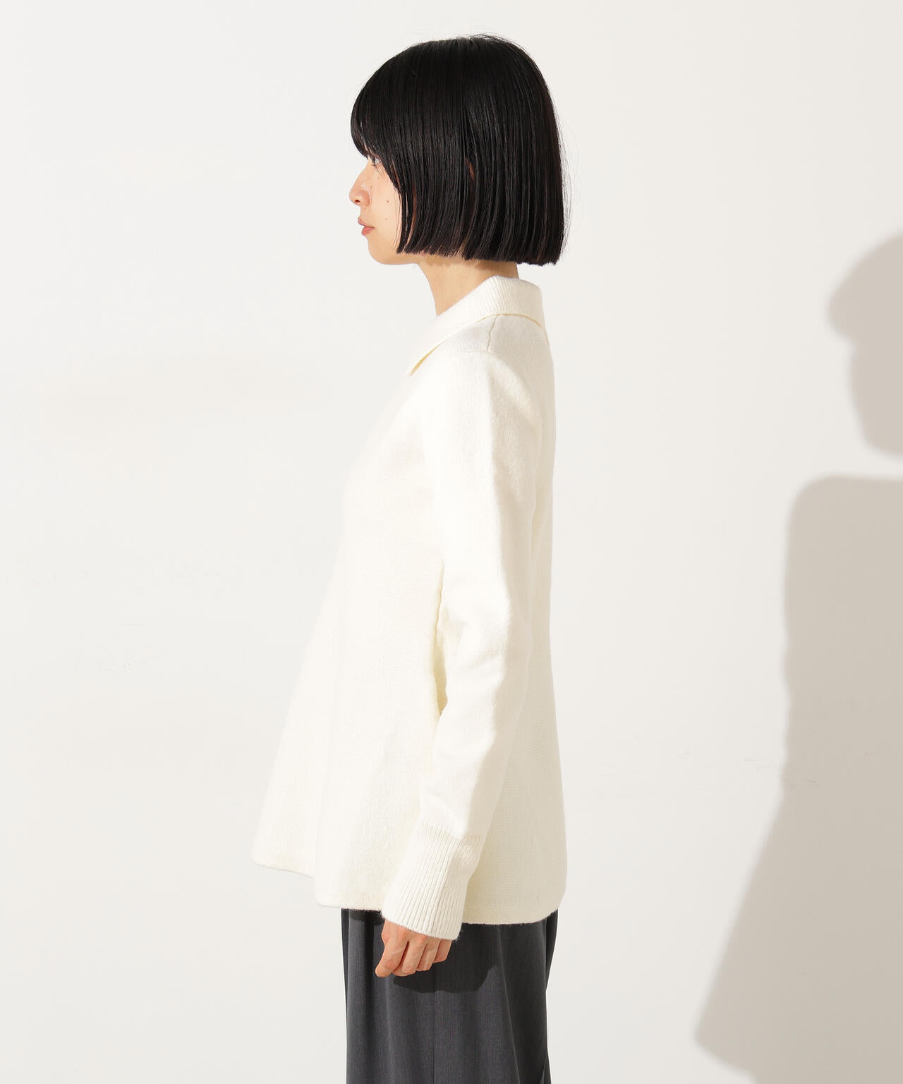 襟付きペプラムニット | N. Natural Beauty Basic*（エヌ ナチュラル