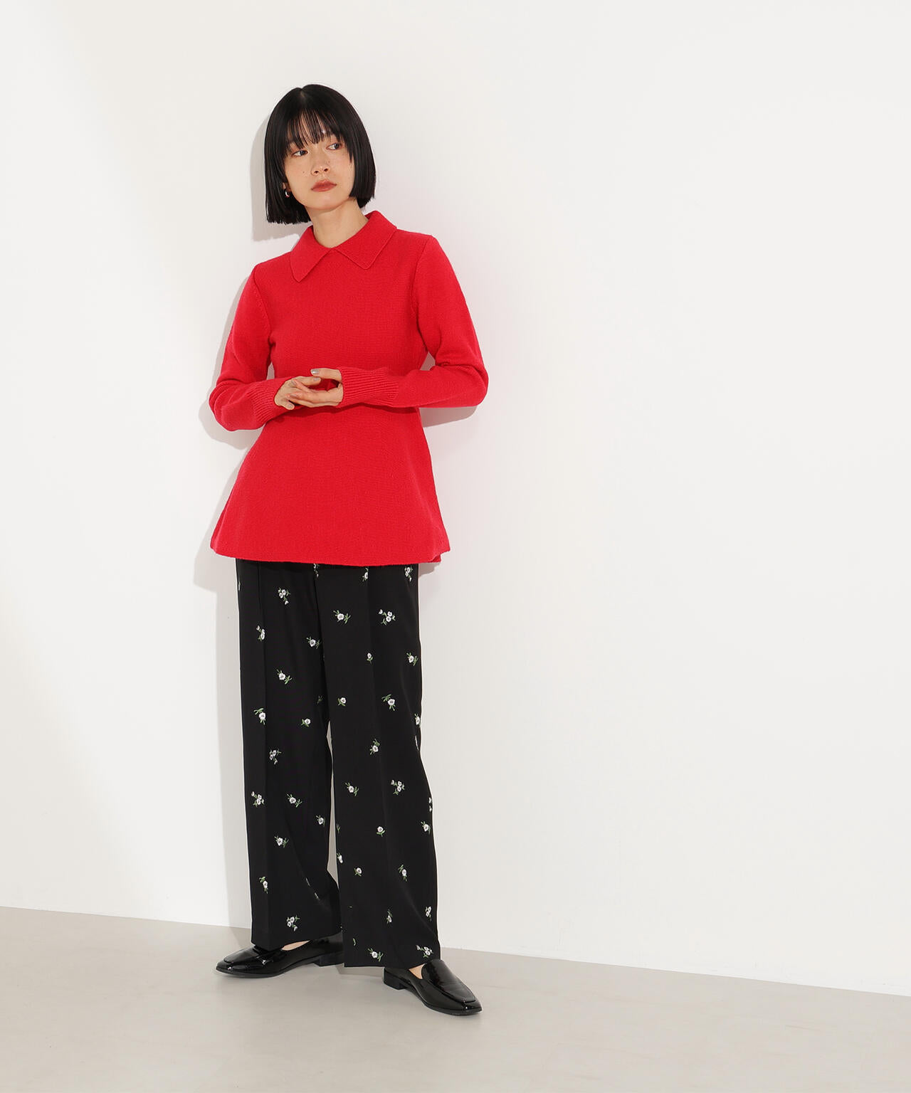 エヌ ナチュラルビューティーベーシック（N．Natural Beauty Basic*）/襟付きペプラムニット 襟付きペプラムニット | N. Natural Beauty Basic*（エヌ ナチュラル