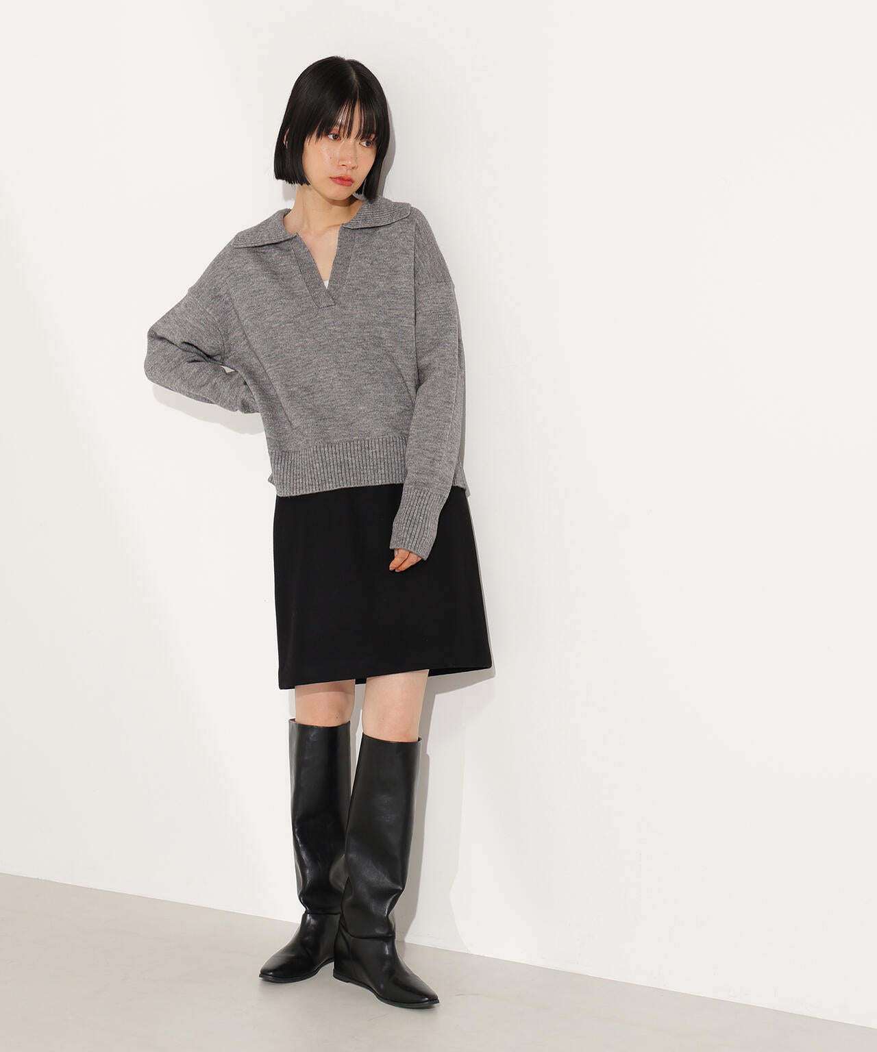 ushikook ページ 開襟ボクシーニット | N. Natural Beauty Basic*（エヌ ナチュラル