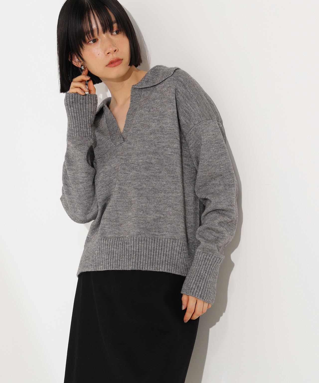 開襟ボクシーニット | N. Natural Beauty Basic*（エヌ ナチュラル