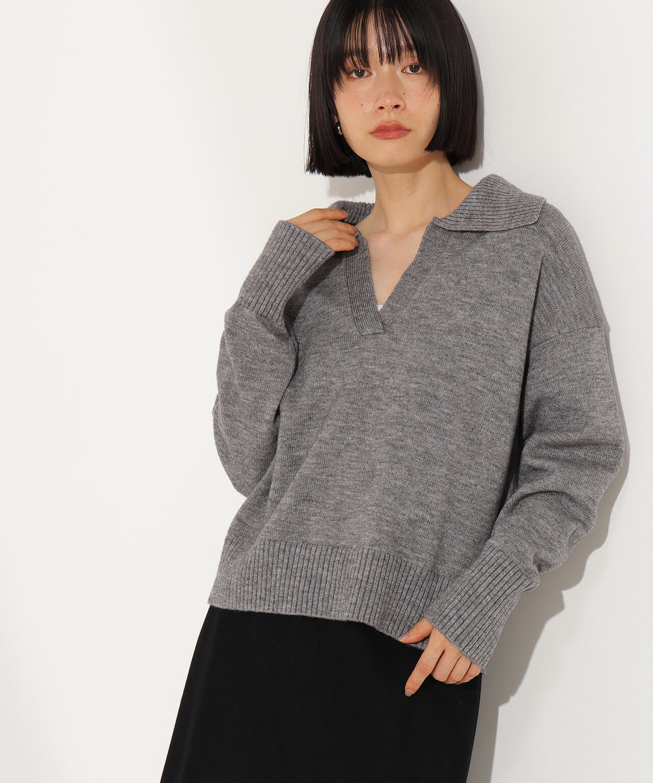 開襟ボクシーニット | N. Natural Beauty Basic*（エヌ ナチュラル