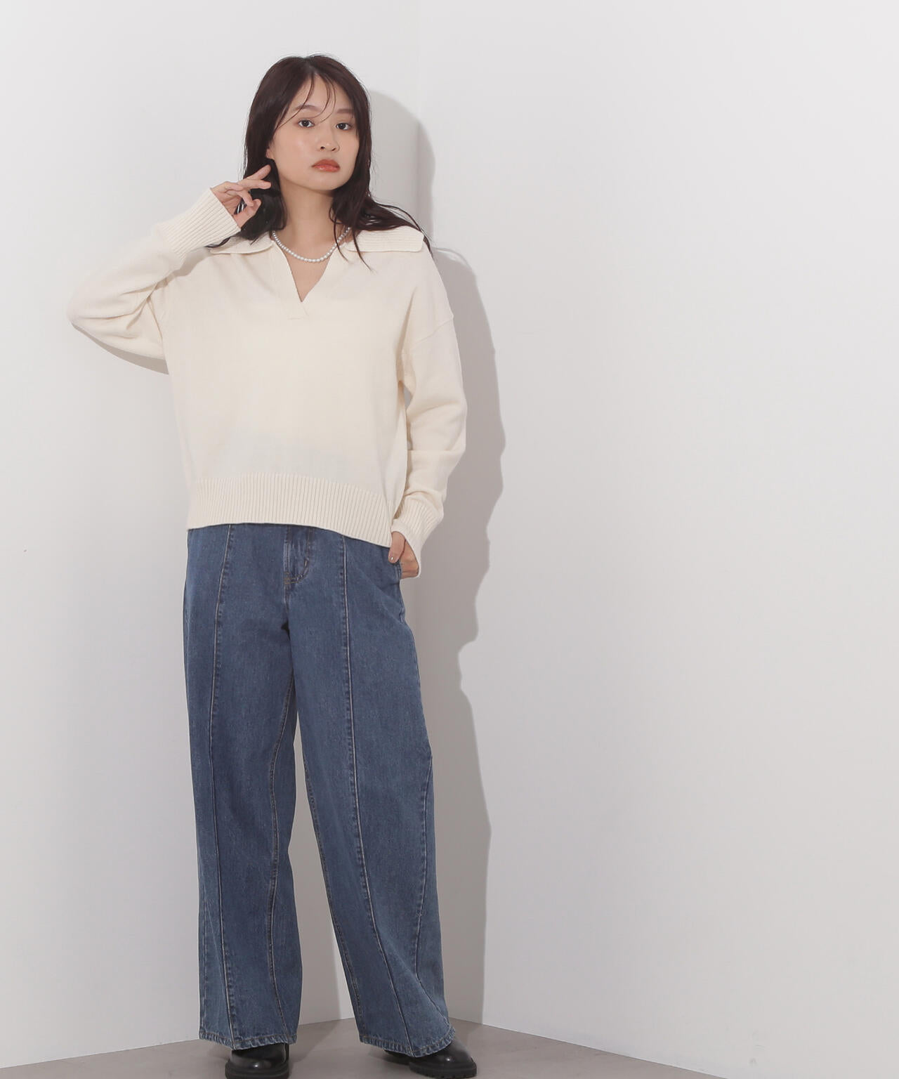 開襟ボクシーニット | N. Natural Beauty Basic*（エヌ ナチュラル