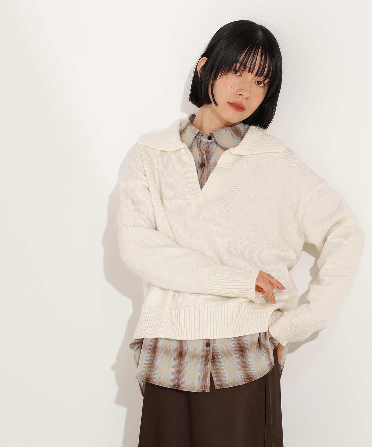 開襟ボクシーニット | N. Natural Beauty Basic*（エヌ ナチュラル