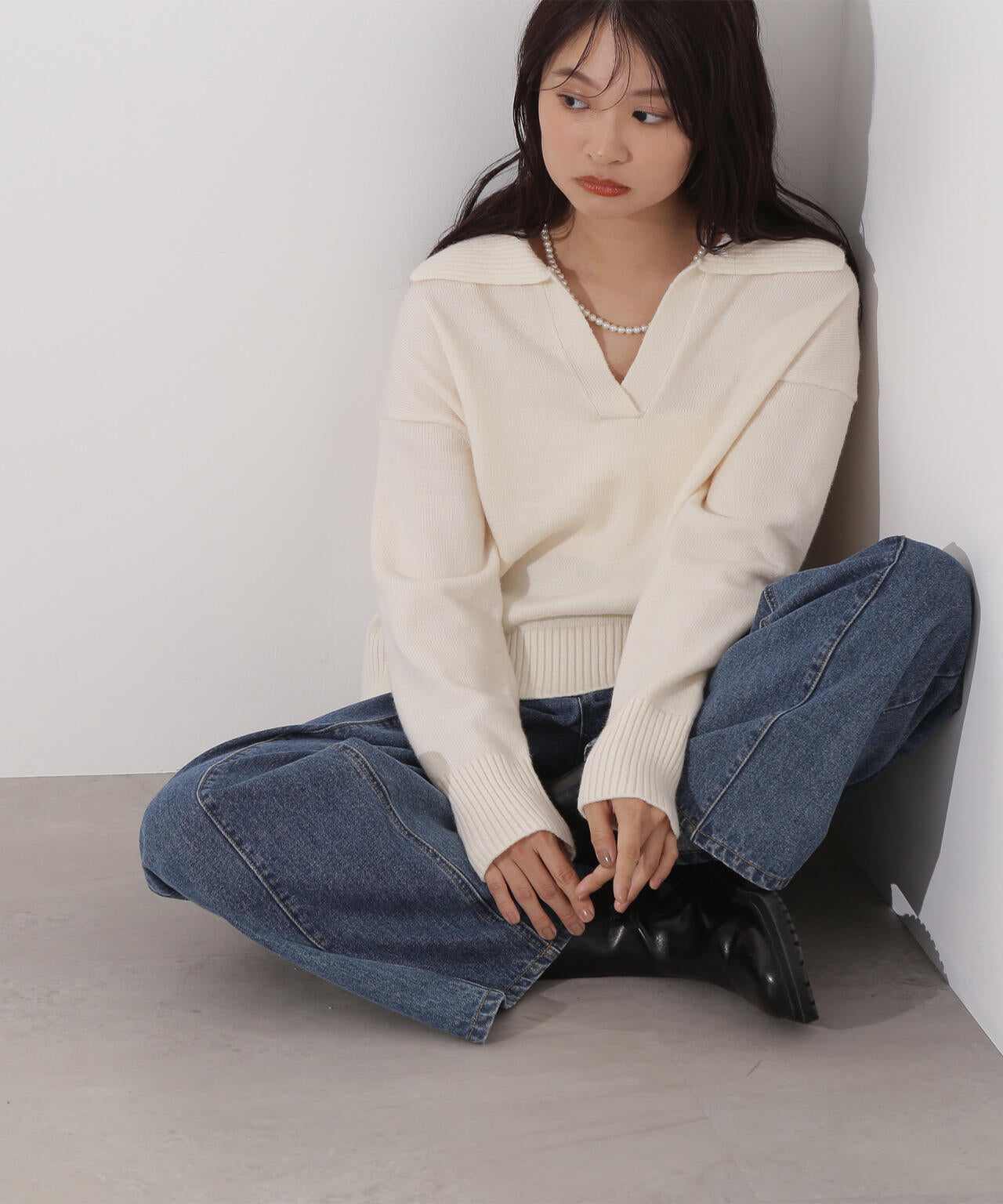 ushikook ページ 開襟ボクシーニット | N. Natural Beauty Basic*（エヌ ナチュラル