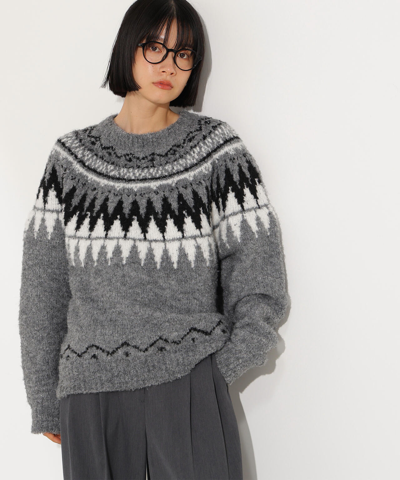 【岸本セシルさん着用】ノルディックニット