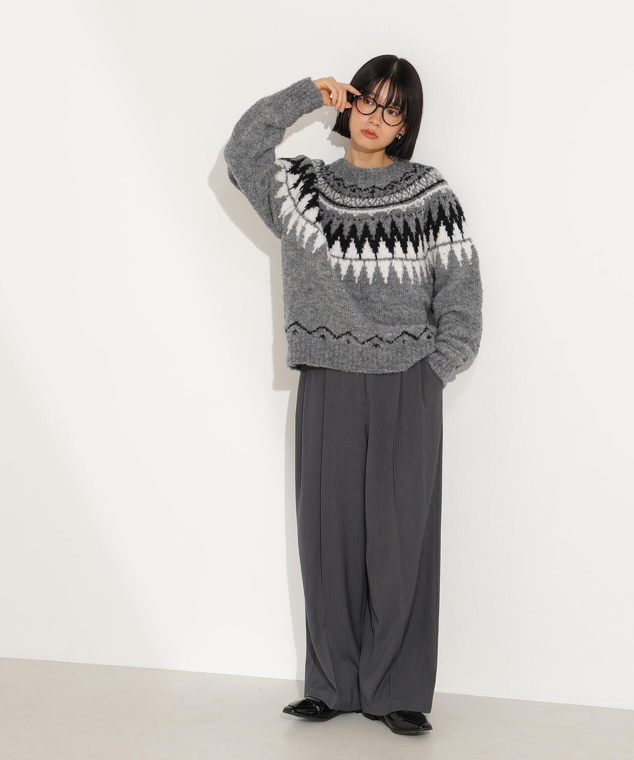 【岸本セシルさん着用】ノルディックニット