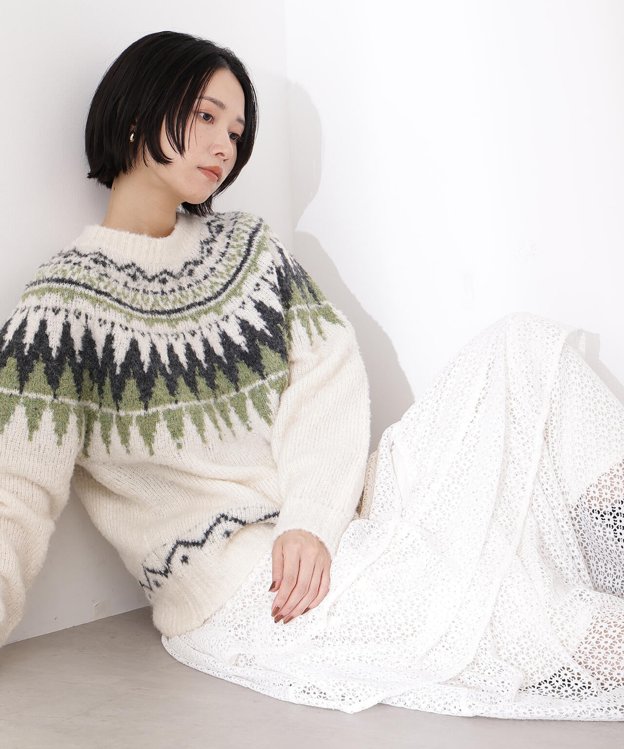 新品】discovered ニット ノルディックカレッジセーター