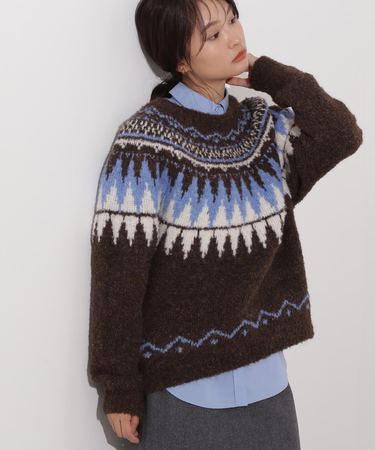 【岸本セシルさん着用】ノルディックニット