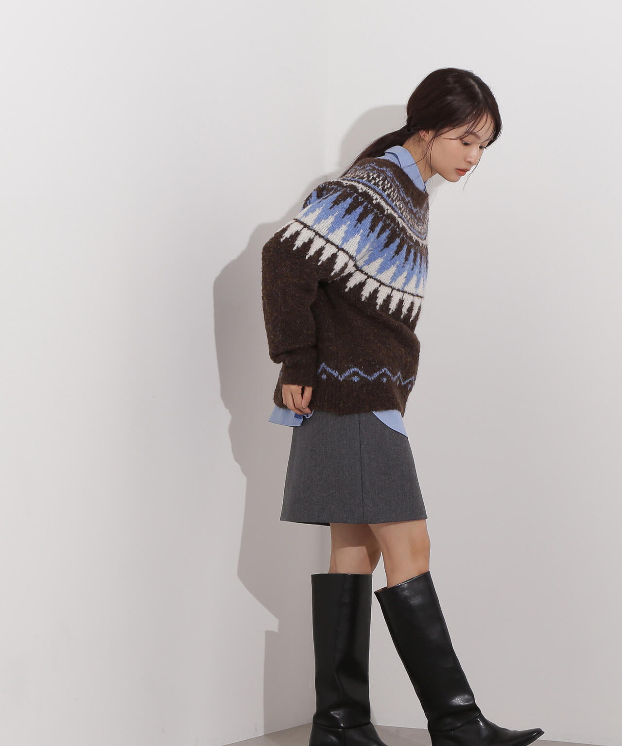【岸本セシルさん着用】ノルディックニット