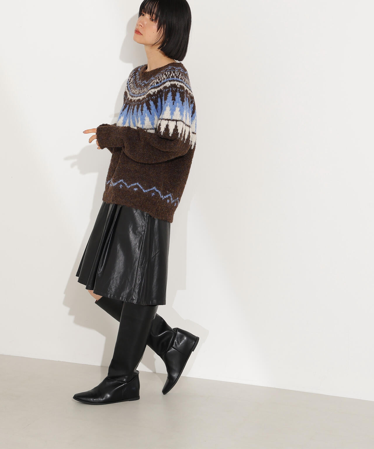 【岸本セシルさん着用】ノルディックニット